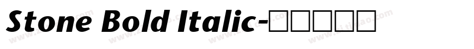 Stone Bold Italic字体转换